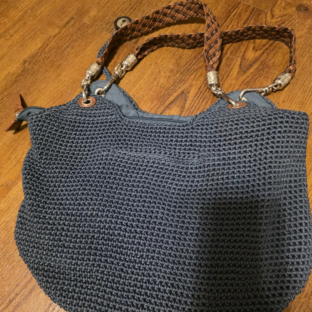 The Sak Navy Woven Shoulder Bag - Picture 3 of 3